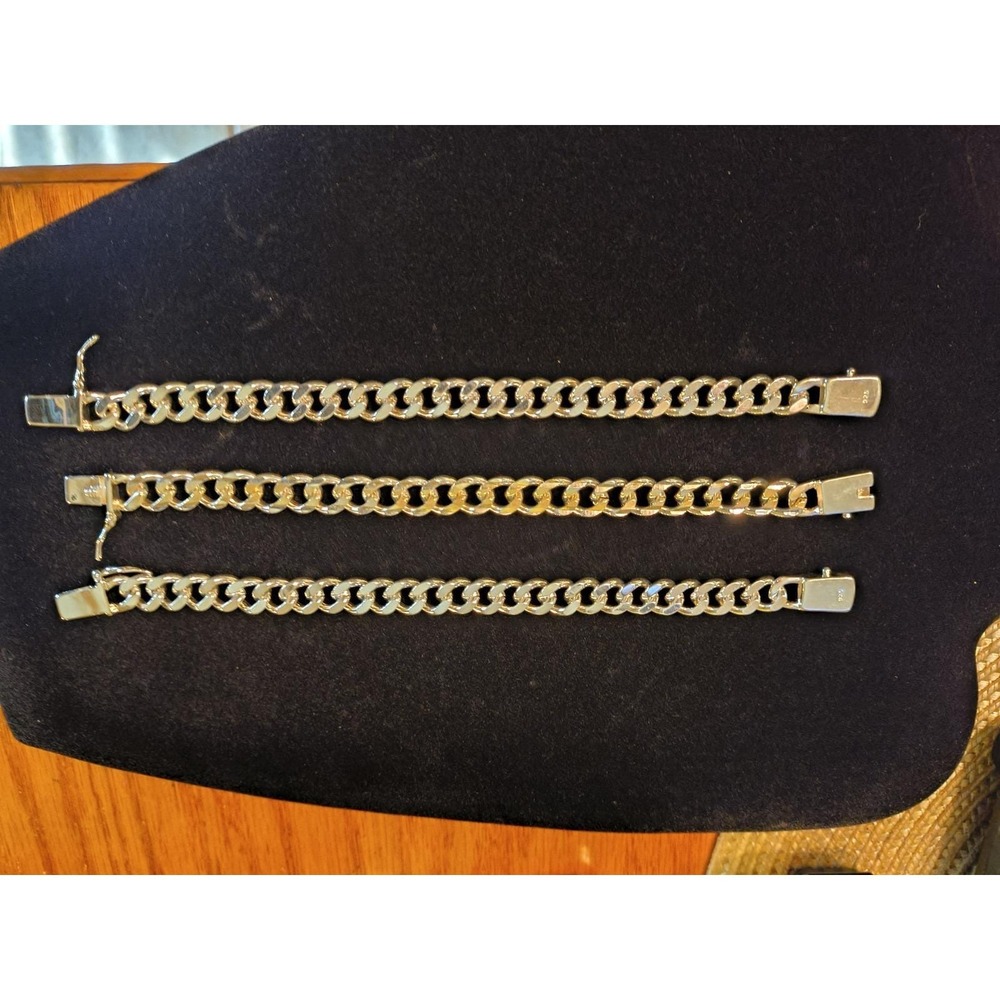 Brand New. 925 sterling silver Cuban Bracelet 8 In. 9.5 Mm